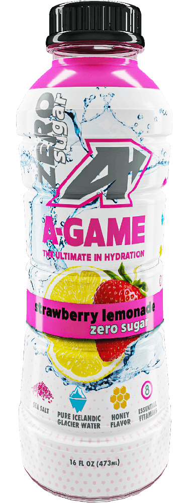 A-Game Natural Hydrating Zero Sugar Drink Strawberry Lemonade | DrinkAGame.com